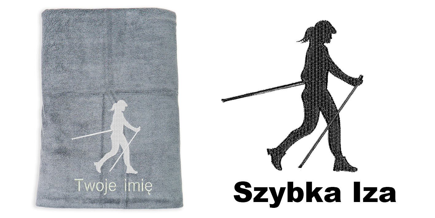 ręcznik szybkoschnący z mikrofibry dla fana nordic walking dla aktywnej mamy babci